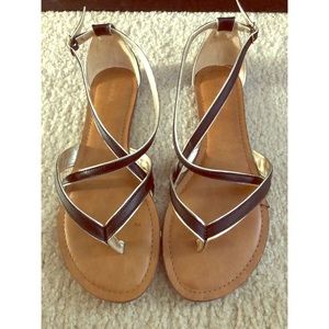 Black & Gold Sandals